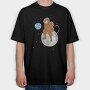 Galaxy Fox, Tricou Oversize Barbati (Unisex)
