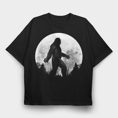 Big Foot Moon Monochrome, Tricou Oversize Barbati (Unisex)