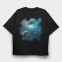 Galaxy of Sharks, Tricou Oversize Barbati (Unisex)