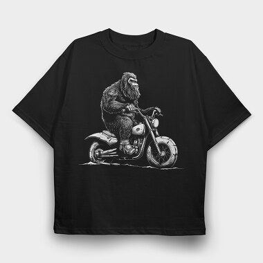 Big Foot Motorcycle, Tricou Oversize Barbati (Unisex)