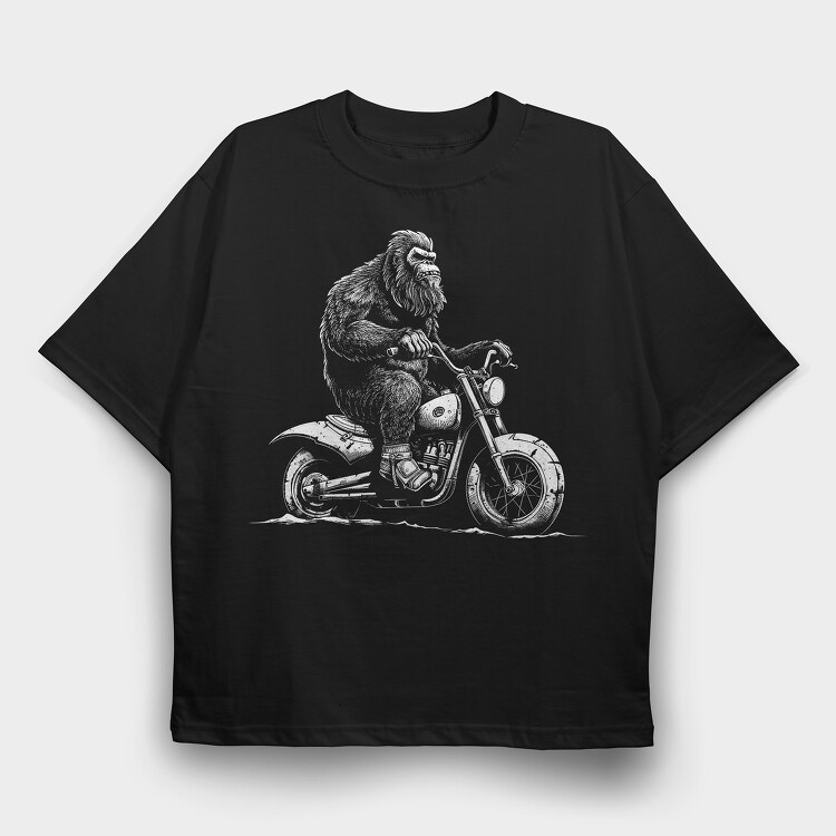 Big Foot Motorcycle, Tricou Oversize Barbati (Unisex)
