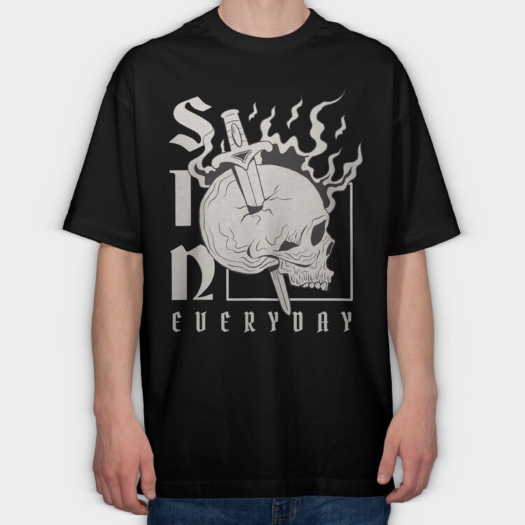 Sin Everyday, Tricou Oversize Barbati (Unisex)