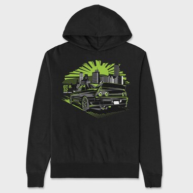 Godzilla GT R R32, Hanorac Oversize Barbati (Unisex)