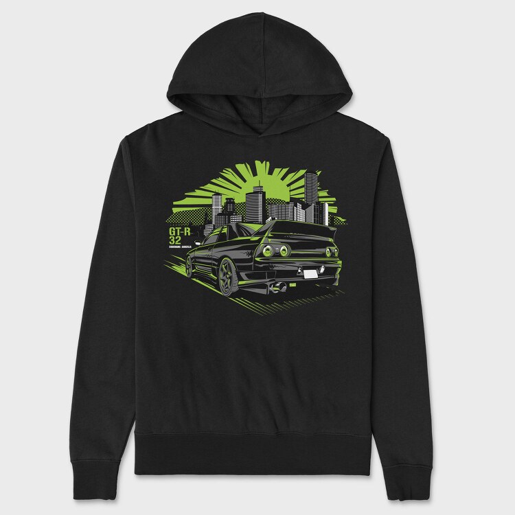 Godzilla GT R R32, Hanorac Oversize Barbati (Unisex)