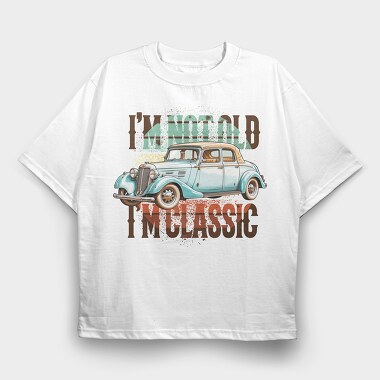 Old Car Quote, Tricou Oversize Barbati (Unisex)
