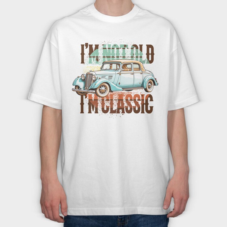 Old Car Quote, Tricou Oversize Barbati (Unisex)