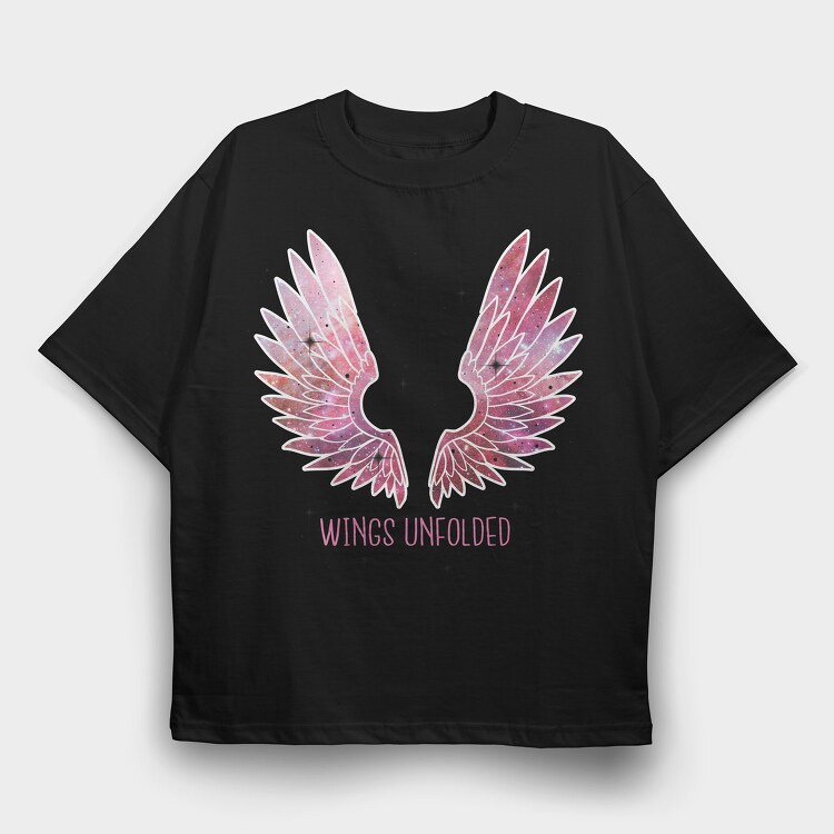Galaxy Wings, Tricou Oversize Barbati (Unisex)