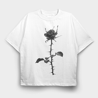 Black Rose Gothic, Tricou Oversize Barbati (Unisex)