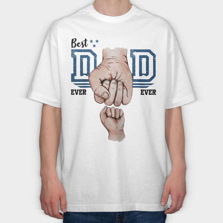 Best Dad 1, Tricou Oversize Barbati (Unisex)