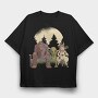 Bigfoot Alien Unicorn, Tricou Oversize Barbati (Unisex)