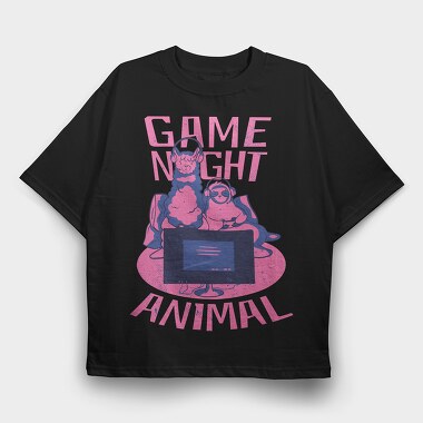 Game Night Animal, Tricou Oversize Barbati (Unisex)