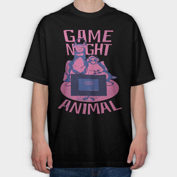 Game Night Animal, Tricou Oversize Barbati (Unisex)