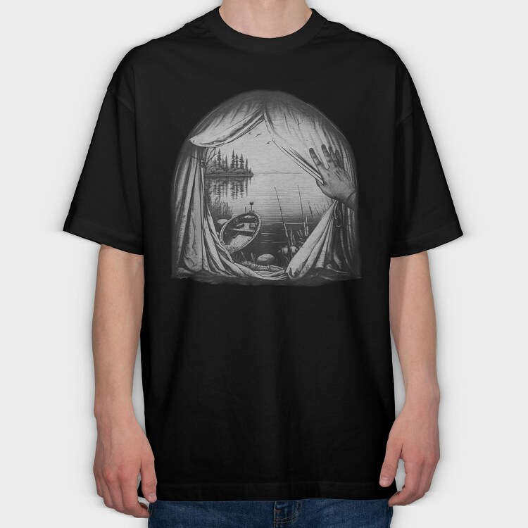 View From a Tent, Tricou Oversize Barbati (Unisex)