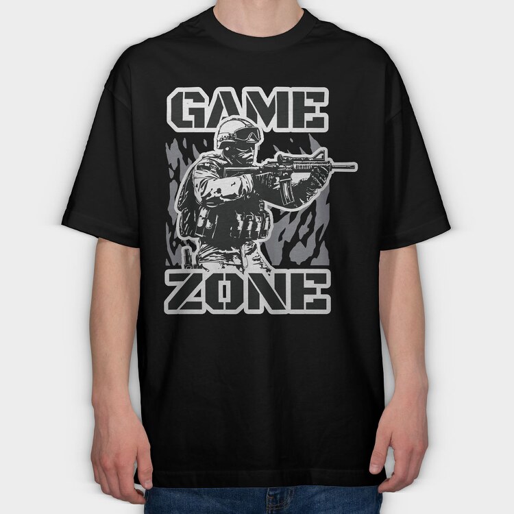 Game Zone Tactical, Tricou Oversize Barbati (Unisex)
