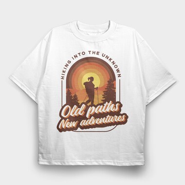 Old Paths New Adventures, Tricou Oversize Barbati (Unisex)