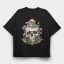 Cottagecore Frog Skull, Tricou Oversize Barbati (Unisex)