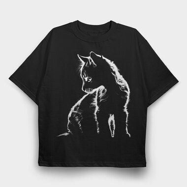 Kitten, Tricou Oversize Barbati (Unisex)