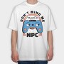 Gamer Retro Cartoon Npc, Tricou Oversize Barbati (Unisex)