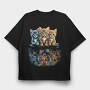 Kittens Strenght Big Cats, Tricou Oversize Barbati (Unisex)