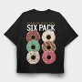 Six Pack Donuts, Tricou Oversize Barbati (Unisex)