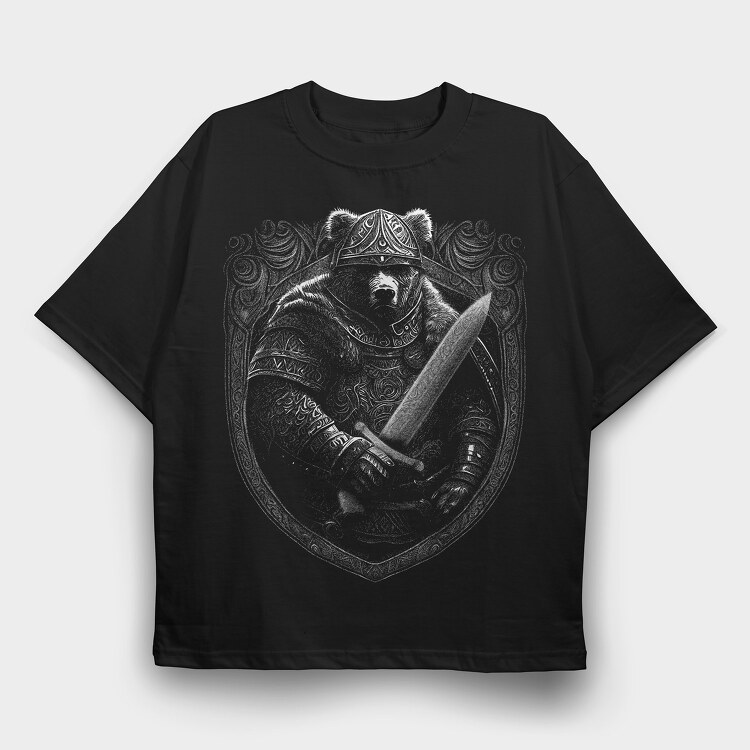 Viking Bear, Tricou Oversize Barbati (Unisex)