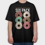 Six Pack Donuts, Tricou Oversize Barbati (Unisex)