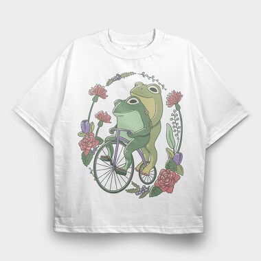Cottagecore Frogs, Tricou Oversize Barbati (Unisex)