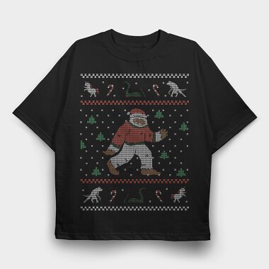 Bigfoot Ugly Sweater, Tricou Oversize Barbati (Unisex)