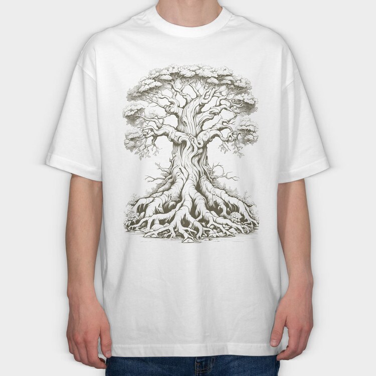 Old Tree, Tricou Oversize Barbati (Unisex)