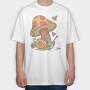 Cottagecore Snail, Tricou Oversize Barbati (Unisex)
