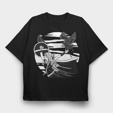Viking Crows, Tricou Oversize Barbati (Unisex)