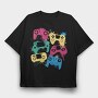 Gaming Joysticks, Tricou Oversize Barbati (Unisex)