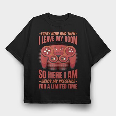 Gaming Quote, Tricou Oversize Barbati (Unisex)