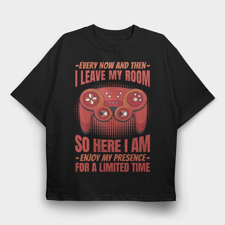 Gaming Quote, Tricou Oversize Barbati (Unisex)