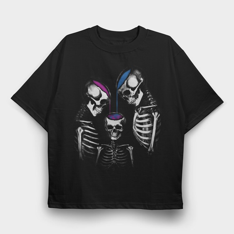Knowledge Skeleton Parents, Tricou Oversize Barbati (Unisex)