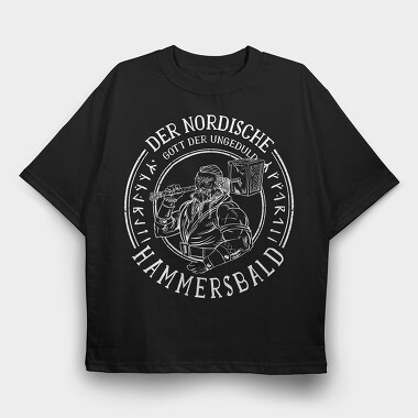 Viking Hammer, Tricou Oversize Barbati (Unisex)