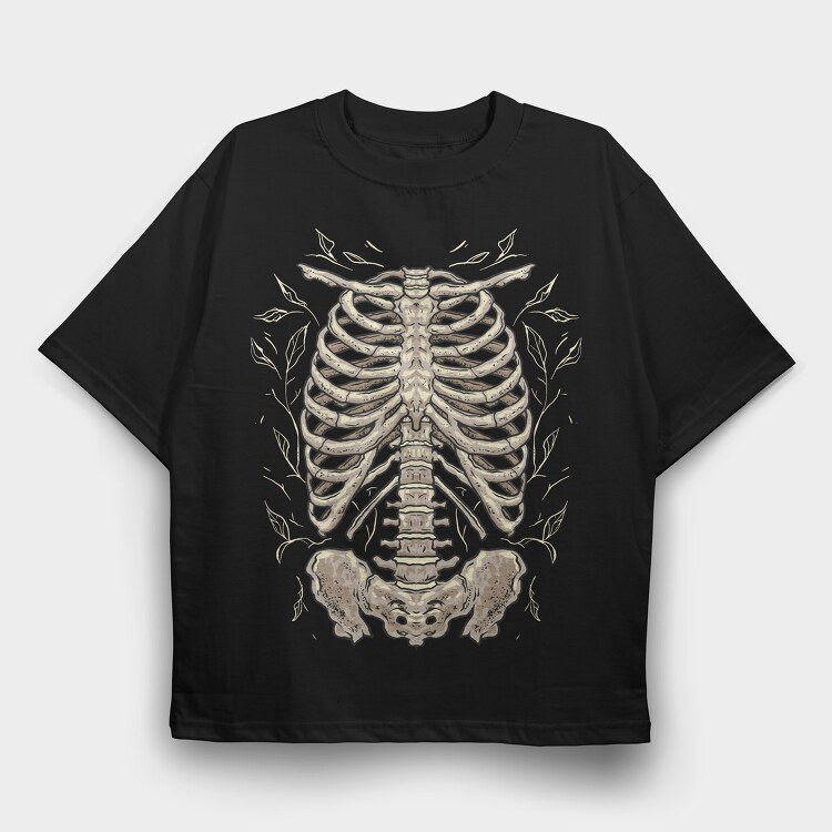 Skeleton Chest, Tricou Oversize Barbati (Unisex)
