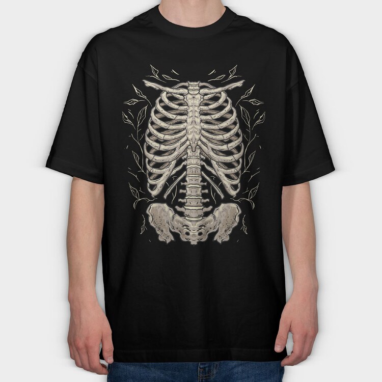 Skeleton Chest, Tricou Oversize Barbati (Unisex)