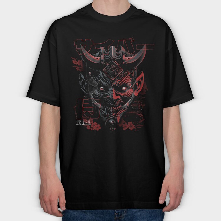 Oni Cyberpunk, Tricou Oversize Barbati (Unisex)