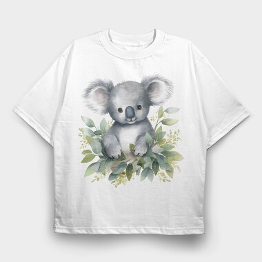 Koala Watercolor, Tricou Oversize Barbati (Unisex)
