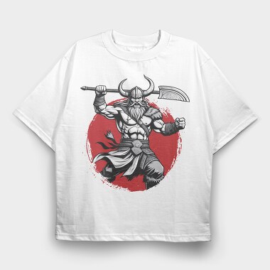 Viking Red, Tricou Oversize Barbati (Unisex)