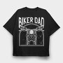 Biker Dad, Tricou Oversize Barbati (Unisex)