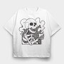Skeleton Coffee, Tricou Oversize Barbati (Unisex)