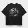 Cow Farm Monochrome, Tricou Oversize Barbati (Unisex)