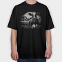 Cow Farm Monochrome, Tricou Oversize Barbati (Unisex)