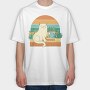 Gardening Cat, Tricou Oversize Barbati (Unisex)