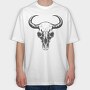 Cow Skull, Tricou Oversize Barbati (Unisex)