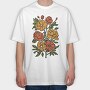 Orange Flowers, Tricou Oversize Barbati (Unisex)