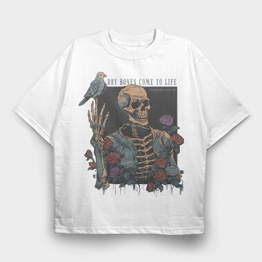Skeleton Dove Life, Tricou Oversize Barbati (Unisex)