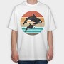 Orca Family Sunset, Tricou Oversize Barbati (Unisex)
